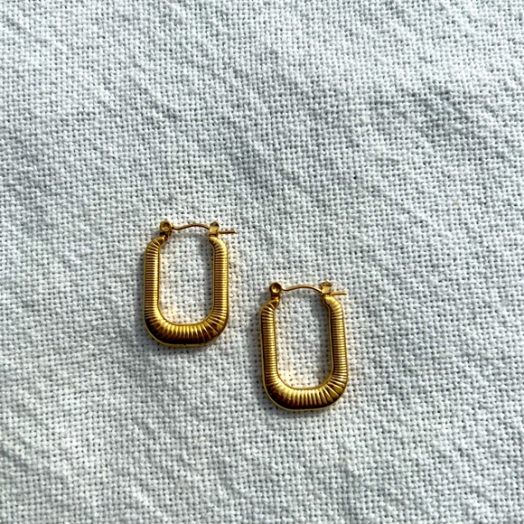 Stainless Steel Gold Earrings - Picture 4 of 5